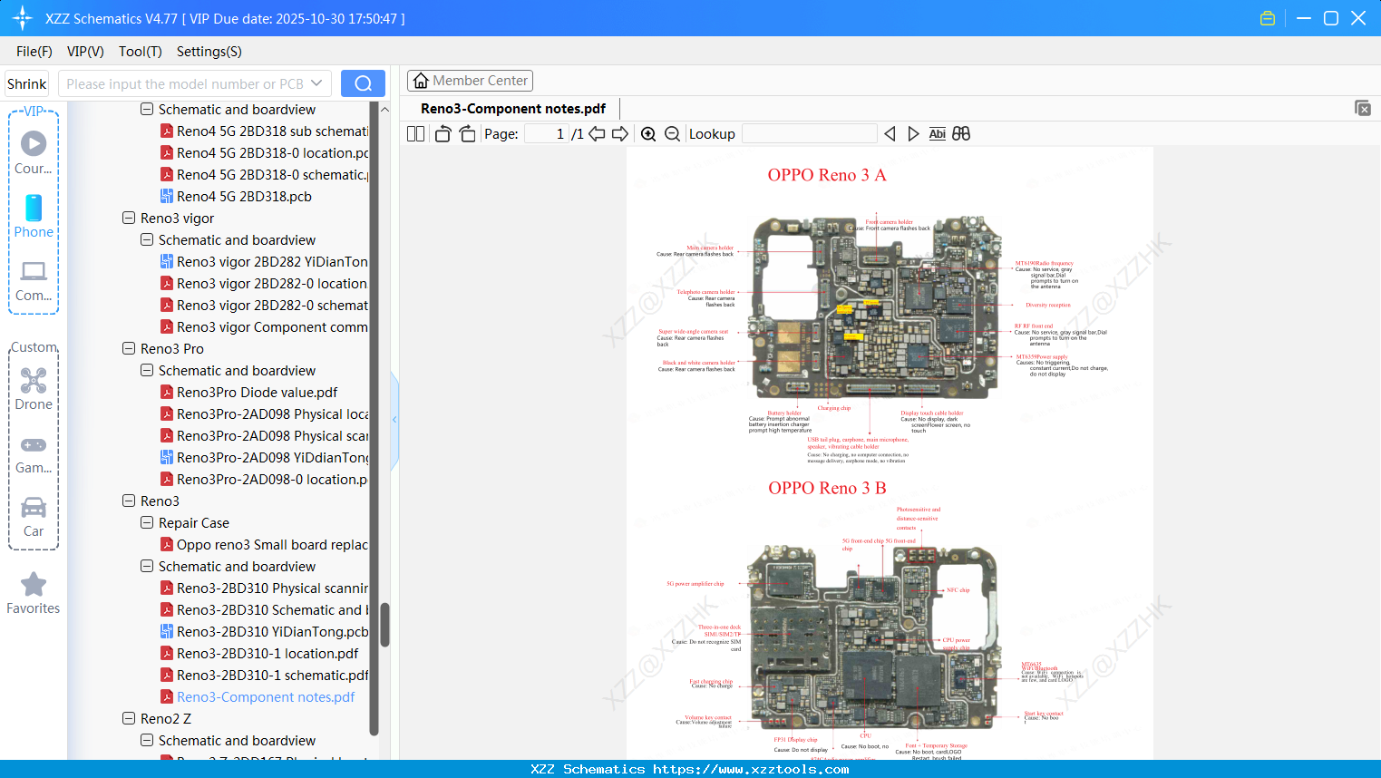 OPPO Reno3-Component Notes